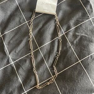 NWT J. Crew gold colored “paperclip” style necklace. Brand new, never worn.
